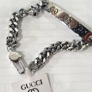 Gucci Ghost Silver Chain Bracelet